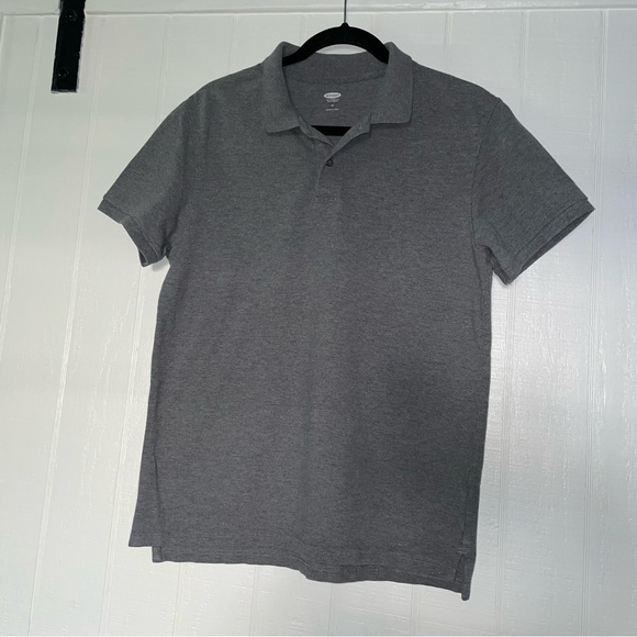 Old navy polo men’s shirt gray size medium short sleeve collar button casual * - Picture 7 of 9